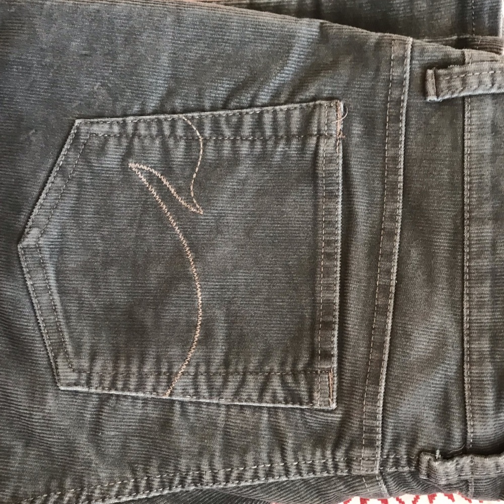 Gray flared corduroys